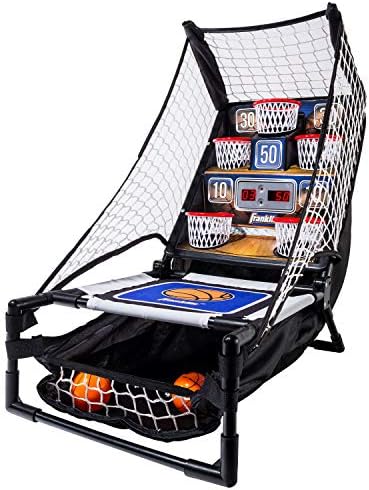 Franklin Sports Anywhere Basketball Arcade Game – Table Top Basketball Arcade Shootout- Indoor Electronic Basketball Game